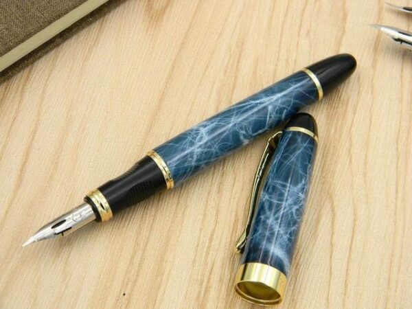 JINHAO 450 G NIB metal GOLDEN Modified calligraphy Round Body Flower body English Fountain Pen 1.jpg 640x640 1