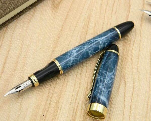 JINHAO 450 G NIB metal GOLDEN Modified calligraphy Round Body Flower body English Fountain Pen 1.jpg 640x640 1