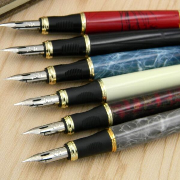 JINHAO 450 G NIB metal GOLDEN Modified calligraphy Round Body Flower body English Fountain Pen 2