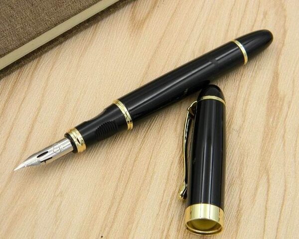 JINHAO 450 G NIB metal GOLDEN Modified calligraphy Round Body Flower body English Fountain Pen 2.jpg 640x640 2