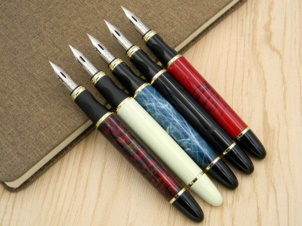 JINHAO 450 G NIB metal GOLDEN Modified calligraphy Round Body Flower body English Fountain Pen 5