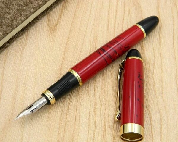 JINHAO 450 G NIB metal GOLDEN Modified calligraphy Round Body Flower body English Fountain Pen.jpg 640x640