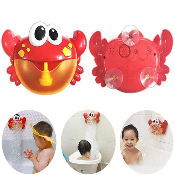 Kids Toy Cute ABS 1 x Bubble Maker Baby Children Bubble Machine Big Crab Automatic Bubble 6