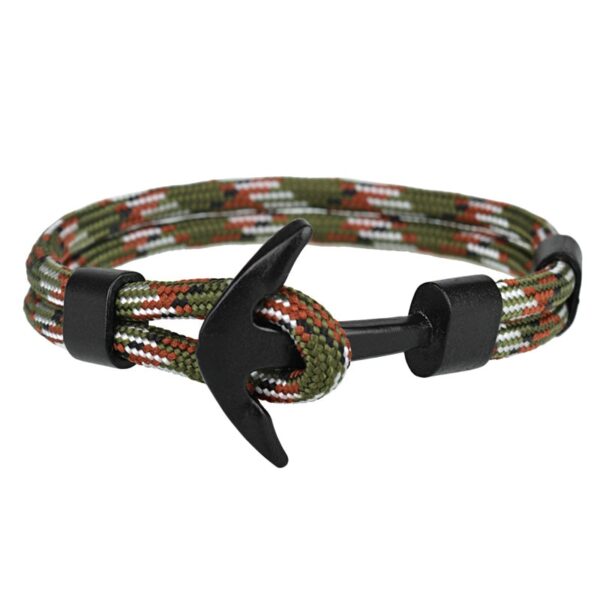 Kirykle Hot Sale Couple Bracelets Fashion Alloy Anchor Bracelets Bangles braided Polyester Rope Bracelets for Women 4