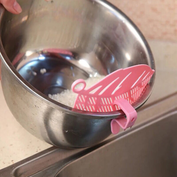 Kitchen Fruit Vegetable Cleaning Tool Leaf Shaped Rice Wash Gadget Noodles Spaghetti Beans Colanders Strainers Kitchen 2 1