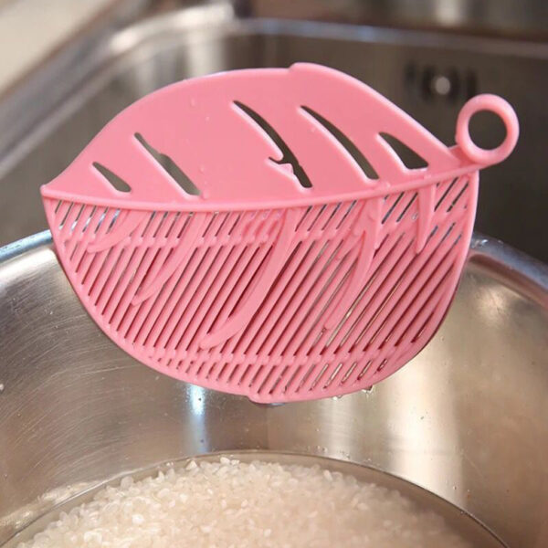 Kitchen Fruit Vegetable Cleaning Tool Leaf Shaped Rice Wash Gadget Noodles Spaghetti Beans Colanders Strainers Kitchen 4 1