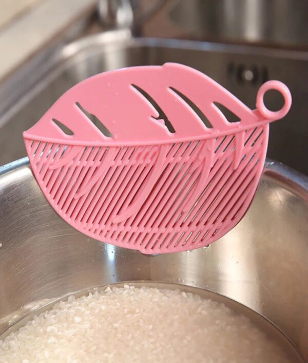 Kitchen Fruit Vegetable Cleaning Tool Leaf Shaped Rice Wash Gadget Noodles Spaghetti Beans Colanders Strainers Kitchen 4 1