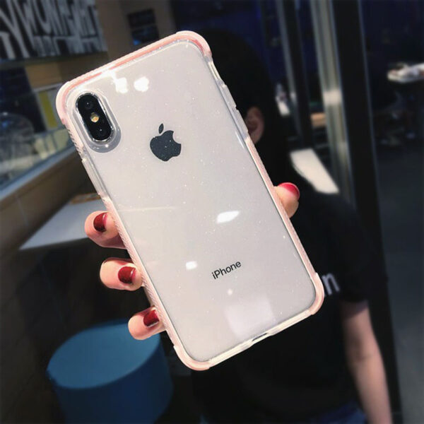 iPhone X XR XS Max 8 7 ప్లస్ 6 6S 1 కోసం లగ్జరీ గ్లిట్టర్ పౌడర్ ఫోన్ కేస్