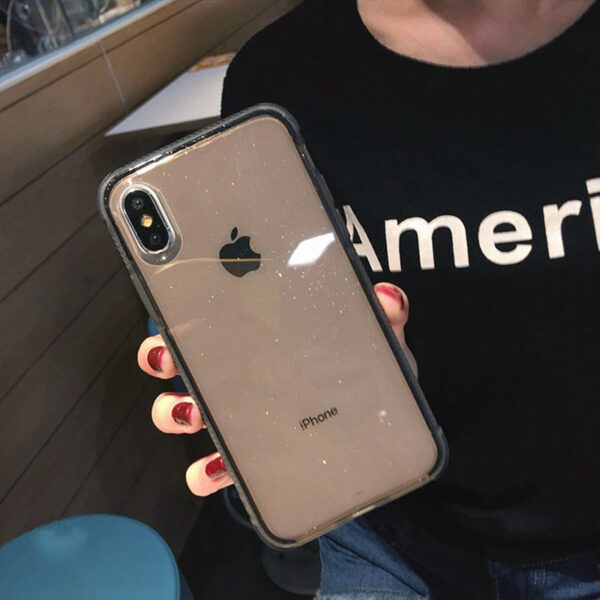 Luksusowy futerał na telefon z brokatem dla iPhone X XR XS Max 8 7 Plus 6 6S 2