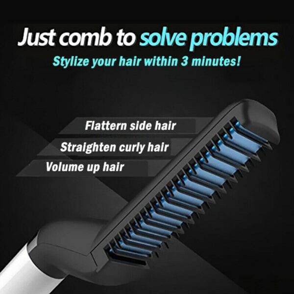 Comhcheangail Styler Straightener Beard Fir Cíor Curler Tlú Gruaige Ilfheidhmeach Uirlis Cap ME88 3