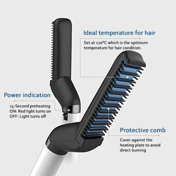 Comhcheangail Styler Straightener Beard Fir Cíor Curler Tlú Gruaige Ilfheidhmeach Uirlis Cap ME88 5