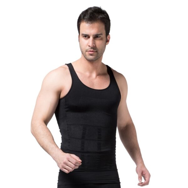 Men s Slimming Body Shapewear Corset Vest Shirt Compression Abdomen Tummy Belly Control Slim Waist Cincher 4