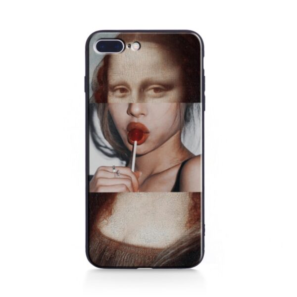 Mona Lisa Art David Case Soft Funda Coque iphone xs uchun sumkasi Telefon qopqog'i 4 uchun