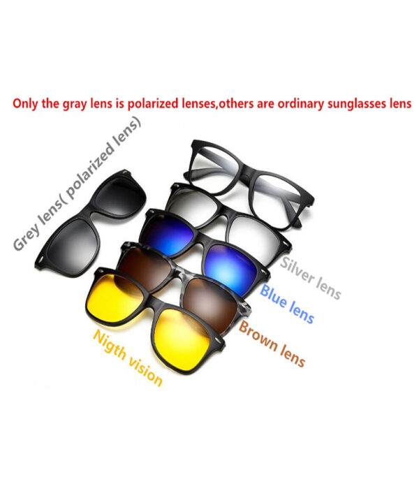 Жаңы 5 адамдан турган Поляризацияланган магниттик көз айнек клип TR1 Ретро алкакча көз айнек Түнкү көрүнүш Айдоо 90 1