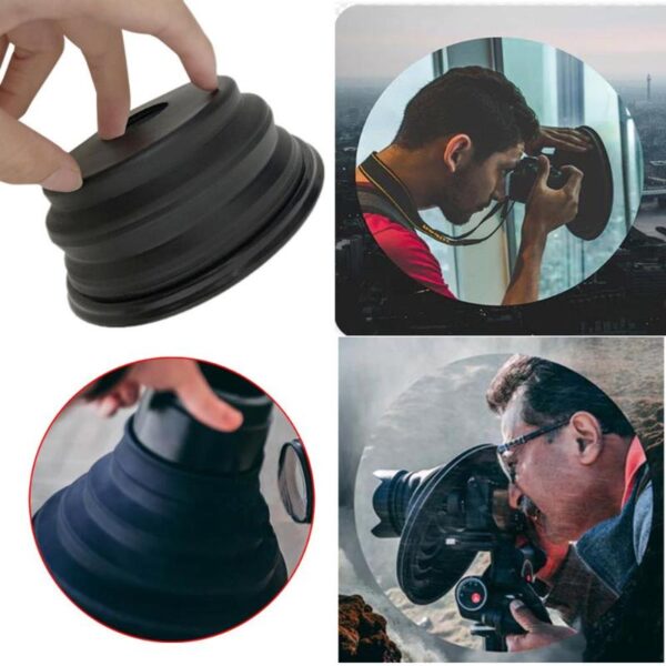 Wala’y pamalandong nga Collapsible Silicone Lens Hood Ultimate Lens Cover Anti glass Lens Hood Para sa Mga Larawan sa Camera 2