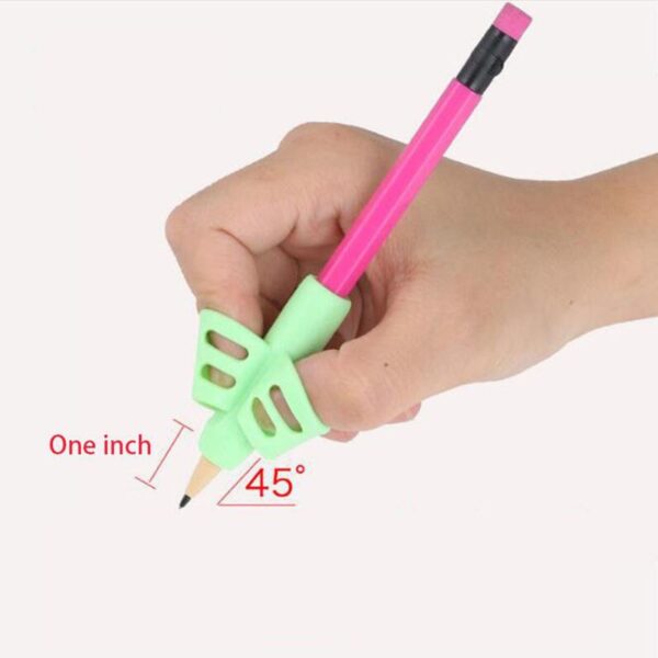 Two Finger Grip Silicone Baby Learning Writing Tool Writing Pen Writing Correction Device Children Stationery Gift 5
