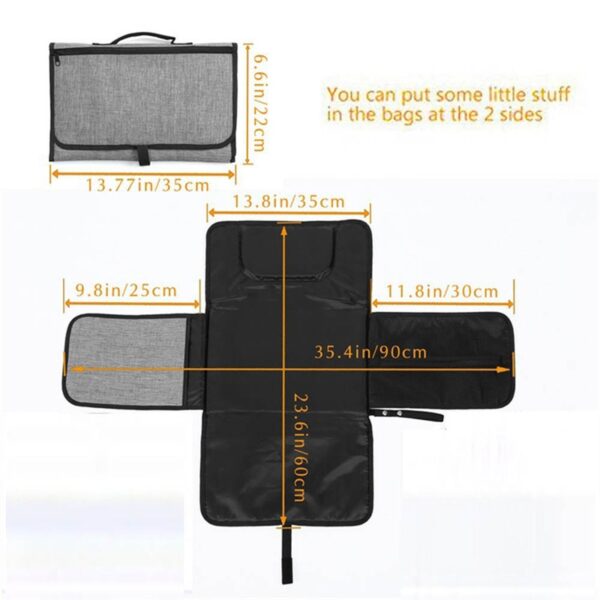 방수 아기 변경 매트 시트 휴대용 기저귀 변경 패드 여행 테이블 변경 스테이션 키트 기저귀 클러치 5