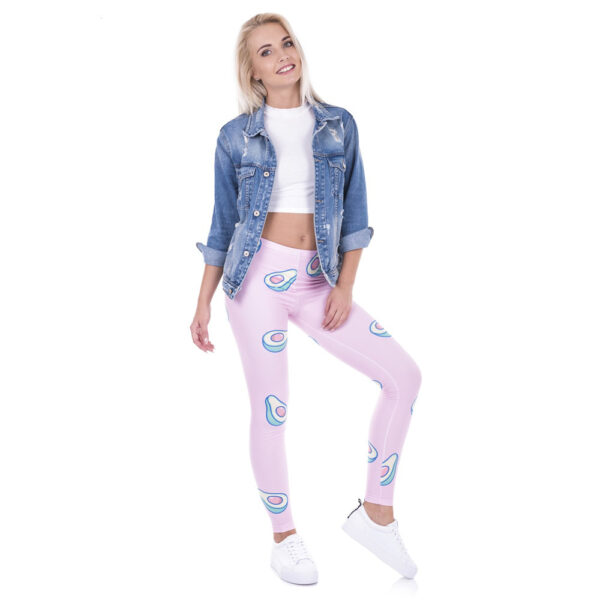 Zohra Brand Fashion Printed Women Legging 100 Brand New Leggings Avocado Pink Leggins Sexy Slim Legins 3 1