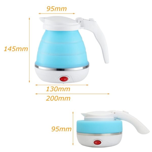 0 75L EU Plug Electric Kettle Silicone Foldable Portable Travel Camping Water Boiler Adjustable Voltage Home 4