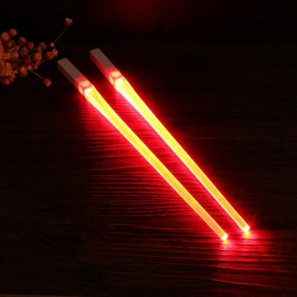 1 Pair of LED Lightsaber Chopsticks Light Up Durable Lightweight Portable BPA Free and Food Safe 1