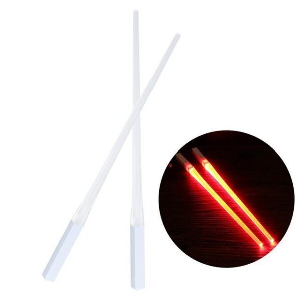 1 Pair of LED Lightsaber Chopsticks Light Up Durable Lightweight Portable BPA Free and Food