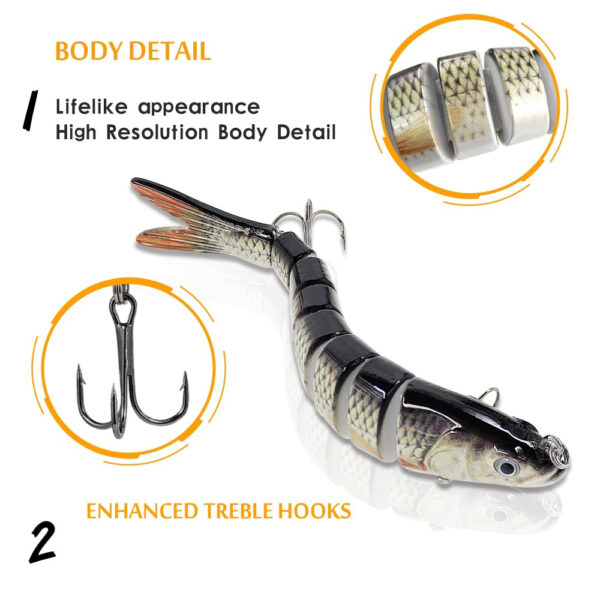13cm 26g Multi Jointed Fishing Lures Pike Lure Sinking Wobblers Swimbait Hard Lure Fishing Tackle Alang sa 1 1