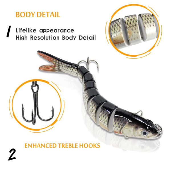 13cm 26g Multi Jointed Fishing Lures Pike Lure Sinking Wobblers Swimbait Hard Lure Fishing Tackle For 1 1