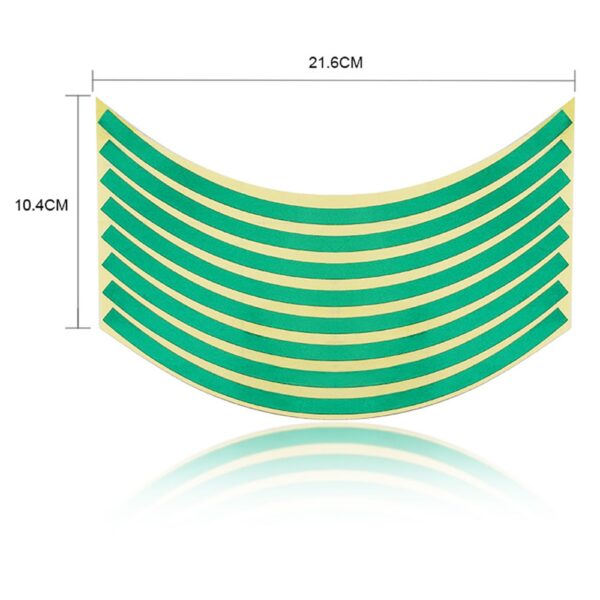 यामाहा सुजुकी के लिए 16 स्ट्रिप्स मोटरसाइकिल कार व्हील टायर स्टिकर प्रतिबिंबित रिम टेप मोटरबाइक ऑटो डिकल्स