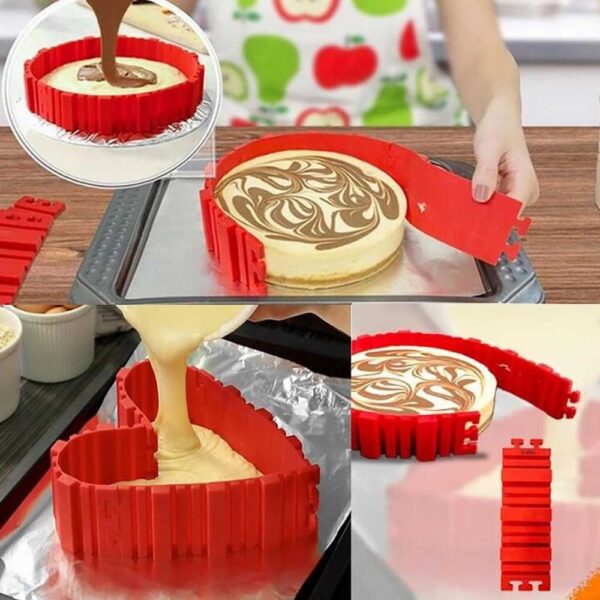 2017 New Cake Tools 4 PCS Silicone Cake Mold Design Your Cakes Any Shape Magic Bake