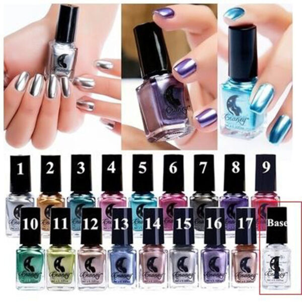 2018 U più Hot Mirror Effect Nail Vernice Metallic Silver Silver Nail Effect Metal Metal Nail Gel 7