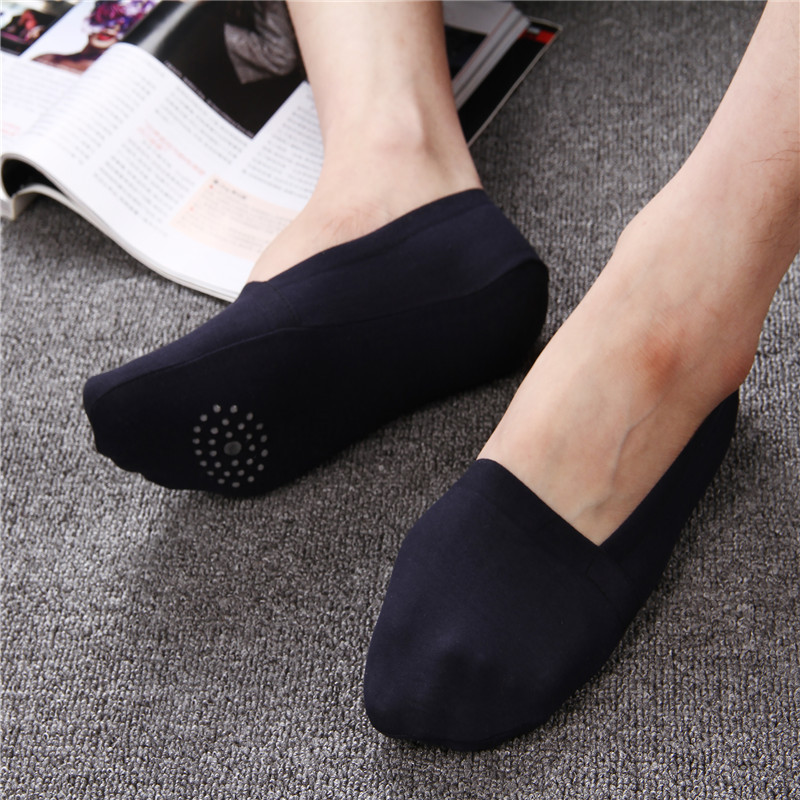 4/8 Pairs Men Non-slip Heel Grip No Show Socks Invisible Cotton Bonds Size 11-14 