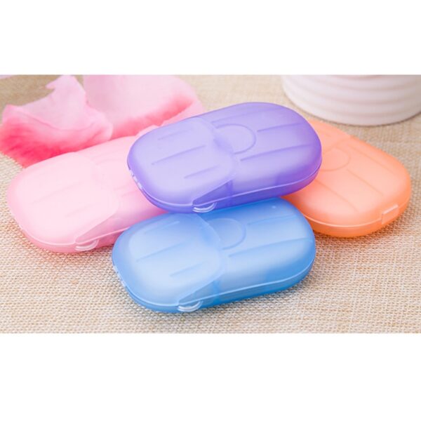 20pcs Box Travel Portable Disposable Boxed Soap Paper Foaming Box Scented Bath Wash Hands Mini Paper 3