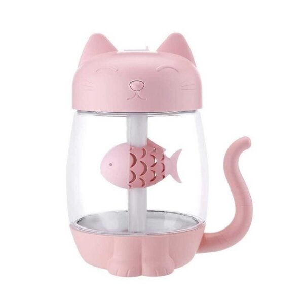 3 n'ime 1 350ML USB Cat ikuku humidifier Ultrasonic Cool Mist mara mma Obere humidifier na LED 3.jpg 640x640 3