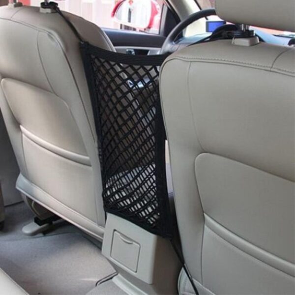 30 25cm Car Organizer Seat Back Storage Elastic Car Mesh Net Bag Between Bag Luggage Holder 2