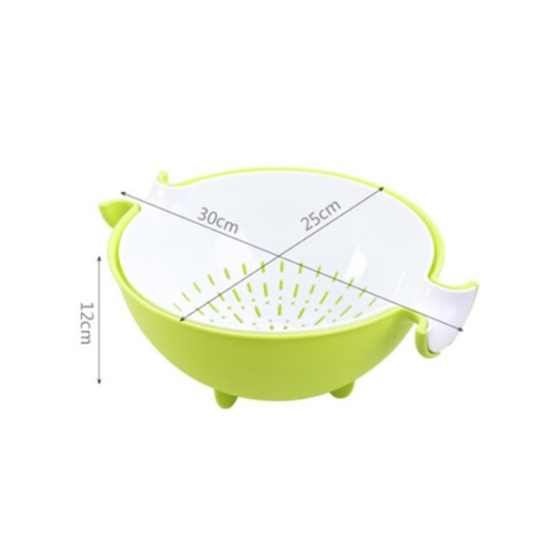 4 Colors Multifunctional Washing Vegetables And Fruit Draining Basket Detachable Double Layer Drain Baskets Storage Salad 5