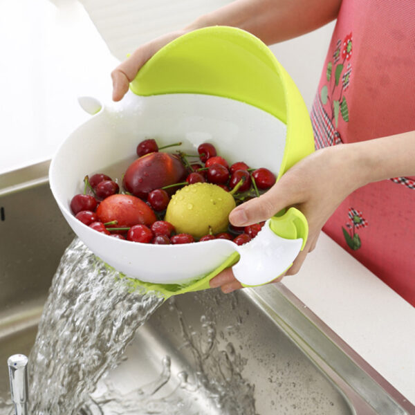 4 Colors Multifunctional Washing Vegetables And Fruit Draining Basket Detachable Double Layer Drain Baskets Storage Salad