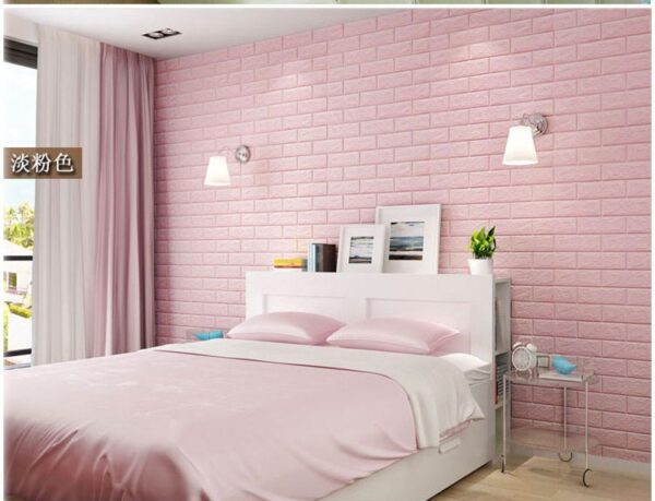 70 77 3D Brick Wall Stickers DIY Self Adhensive Decor Foam Waterproof Wall Covering Wallpaper Para sa 5