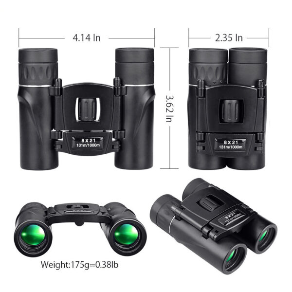APEXEL 8x21 Compact Zoom Binoculars Long Range 1000m Folding HD Powerful Mini Telescope BAK4 FMC Optics 1