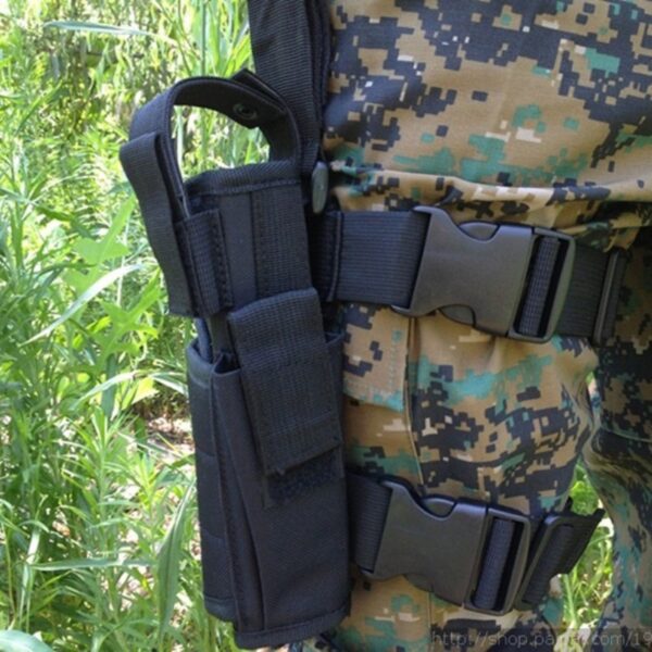 Pistola Tattica Adjustabl Pistola Goccia Coscia Fonduta w Mag Pouch Mano destra Pouch Tactical Outdoor cun