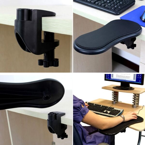 Attachable Armrest Pad Desk Computer Table Arm Support Mouse Pads Arm Wrist Rests Chair Extender Hand 4