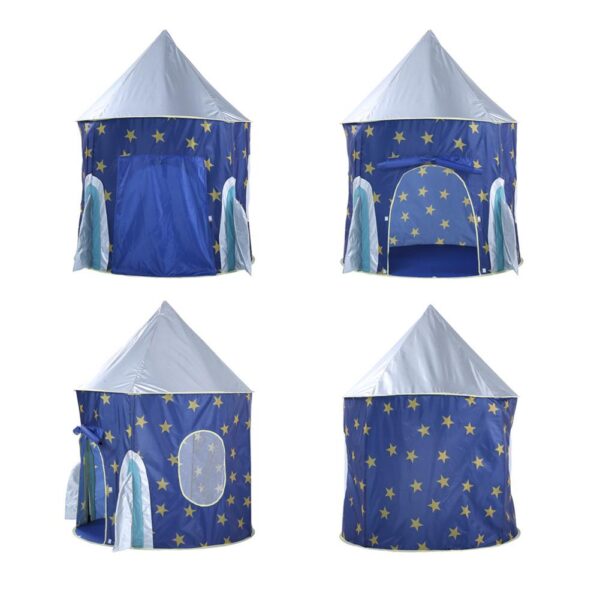 Дзіцячы намёт у складным дзіцячым доміку Star Rocket Castle Projection Rocket Ship Play Tent Spaceship Playhouse 2