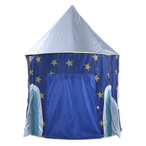 Børnetelt foldet babyhus Star Rocket Castle Projection Rocket Ship Play Telt Rumskib Playhouse 3