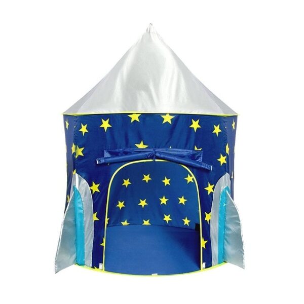 Children s Tent Folding Baby House Star Rocket Castle Projection Rocket Ship Play Tent Spaceship