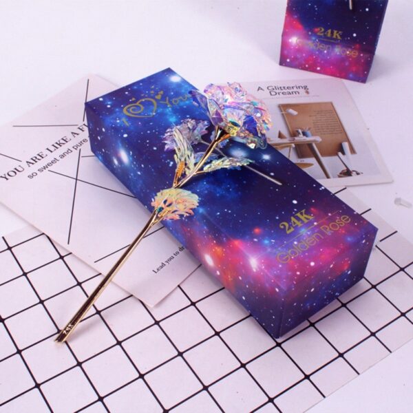 Drop Shipping Valentine s Day Creative Gift 24K Foil Plated Rose Gold Rose Lasts Forever Love 4