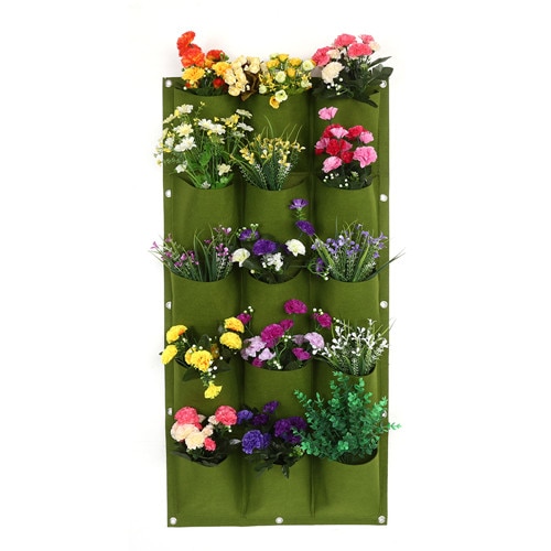 Garden Grow Bag Pockets Vertical Planter Wall mount PE Gardening Flower Hanging Felt Planting Bag Indoor 1..jpg 640x640 1