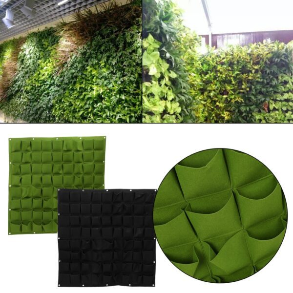 Garden Grow Bag Pockets Vertical Planter Wall mounted PE Gardening Flower Hanging Felt Planting Bag Indoor