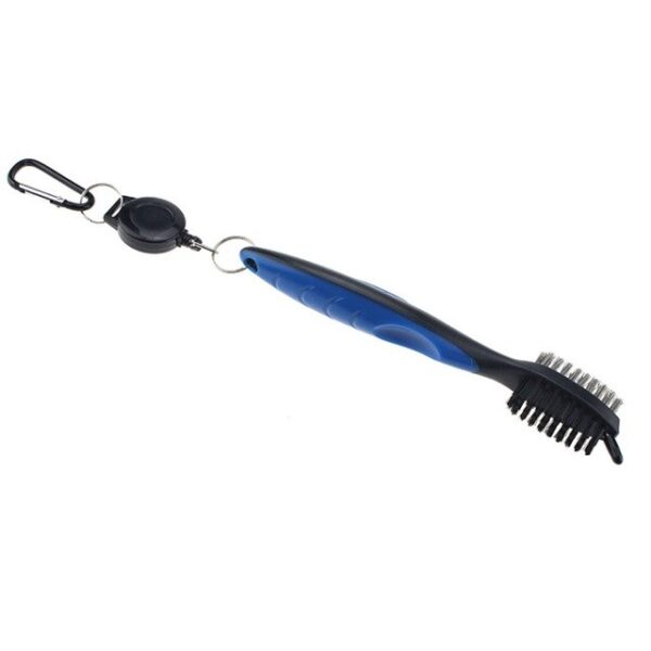 Hot Sale Golf Club Cleaner Double Side Steel Nylon Brush Portable Grooves Cleaning Tool With Hook 2.jpg 640x640 2