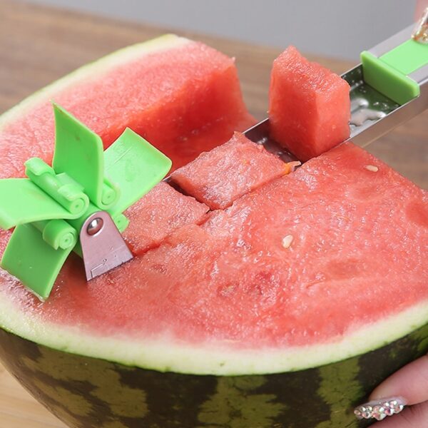 KHGDNOR Watermelon Cutter Windmill Shape Plastic Slicer for Cutting Watermelon Power Save Cutter 1