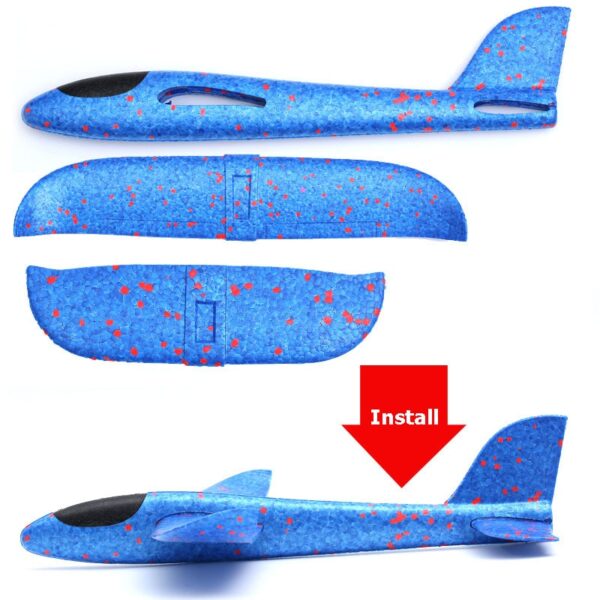 Mga Dulaan sa Bata nga Ilabay sa Kamot nga Naglupad nga mga Eroplano nga Foam Airplane Model Kid Outdoor Flaying Glider Dulaan EPP Resistant 4