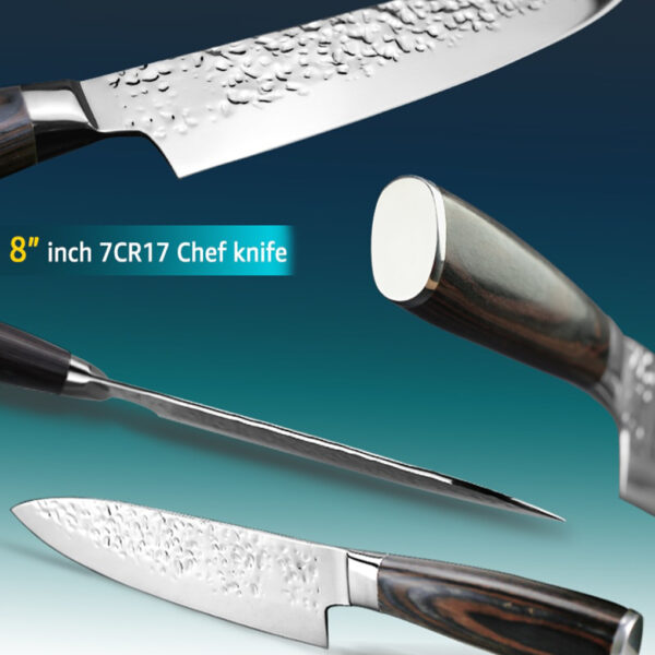 Kitchen Knife 8 inch Professional Japanese Chef Knives 7CR17 440C High Carbon Stainless Steel Meat Santoku 1 1